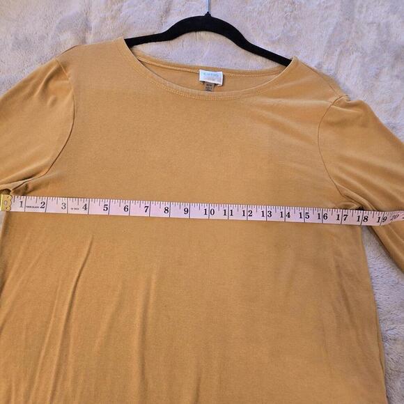 Cupio Momen's Mustard Yellow 3/4 Sleeve Tunic Top Size Medium - Picture 6 of 7